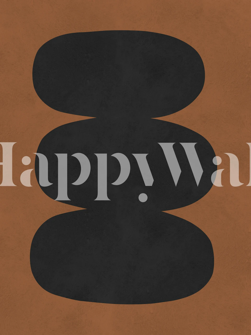 Tribal shapes 13 tapet uppsatt i ett rum