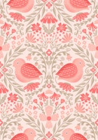 Baroque Peach Birds ταπετσαρία