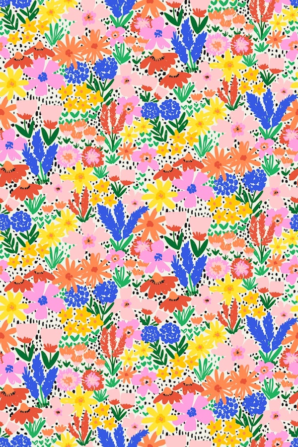 Happy Colorful Summer Flower Meadow