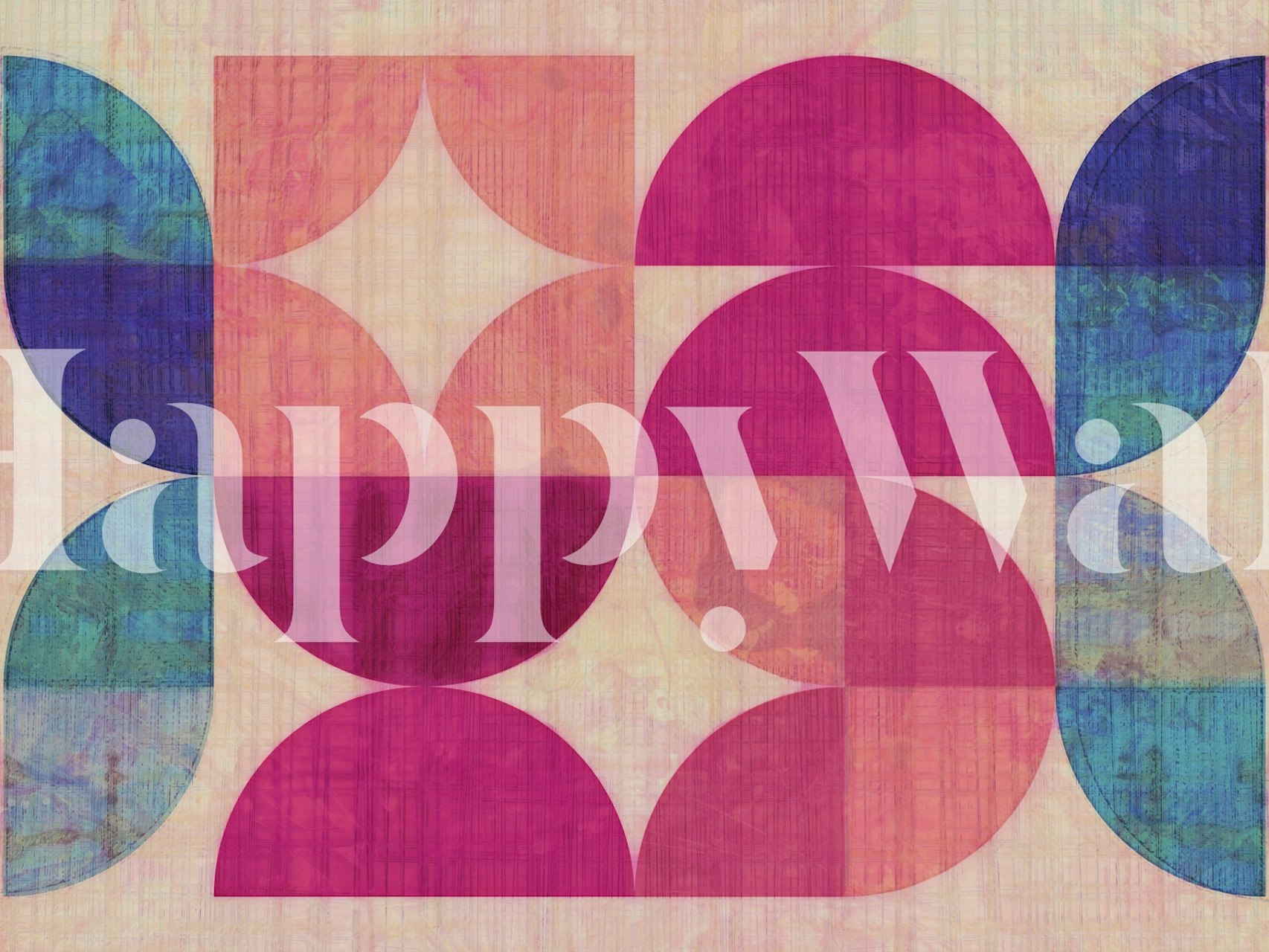 Σχεδίαση ταπετσαρίας Crazy Bauhaus Grunge σε ένα δωμάτιο