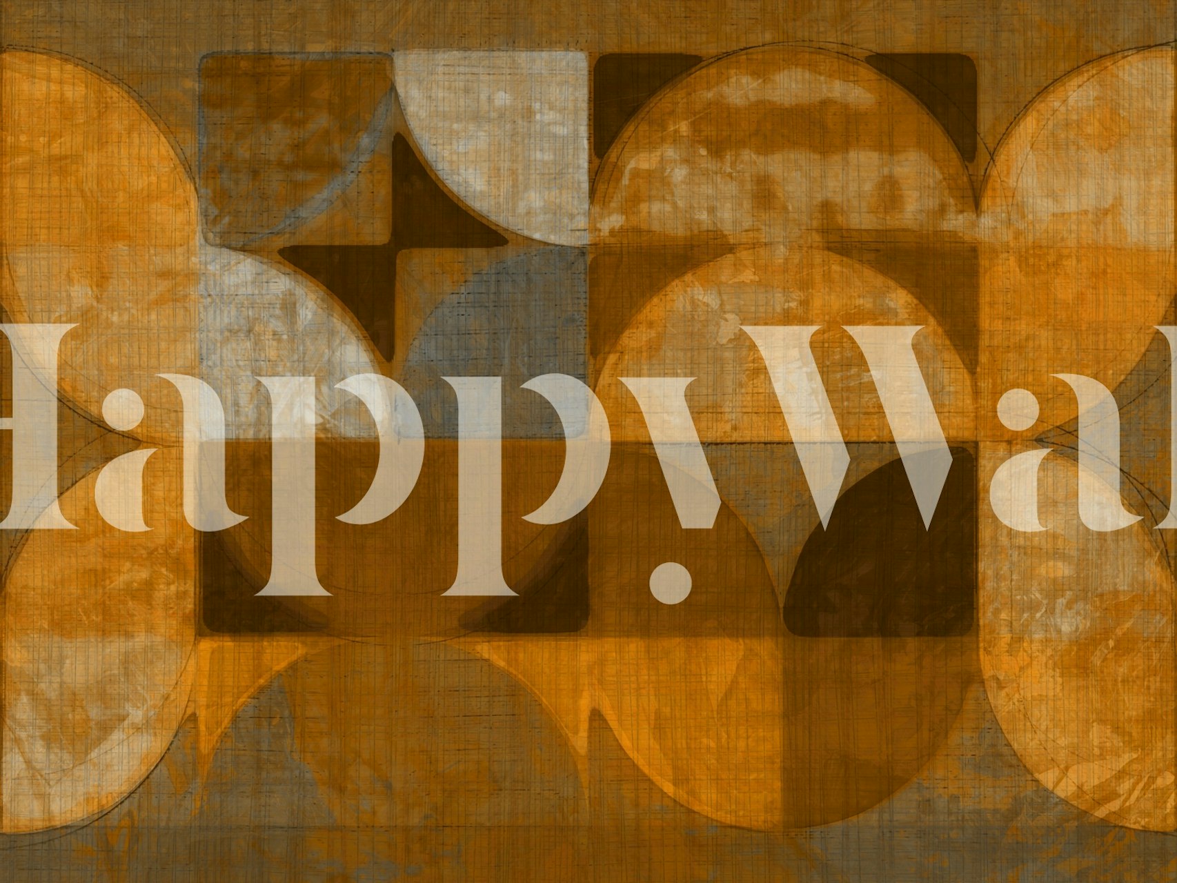 ταπετσαρία Earthy Bauhaus Grunge σε ένα δωμάτιο