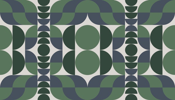Contemporary Bauhaus Geometry Green