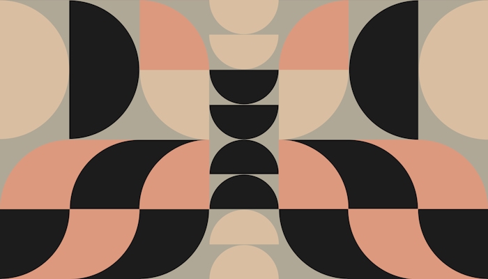 Light Bauhaus Geo wallpaper | Happywall