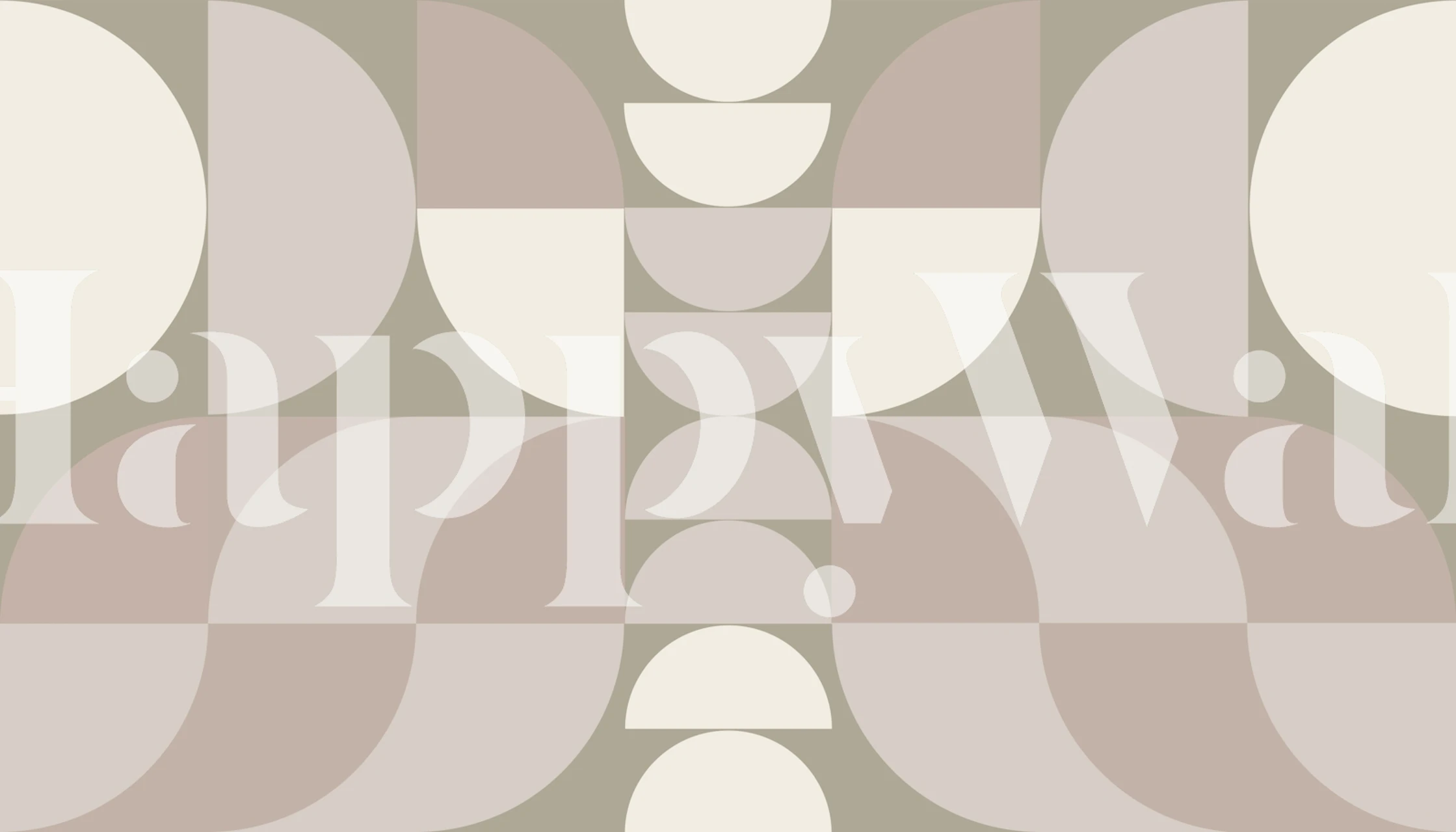 Bauhaus geometric design with soft beige tones wallpaper