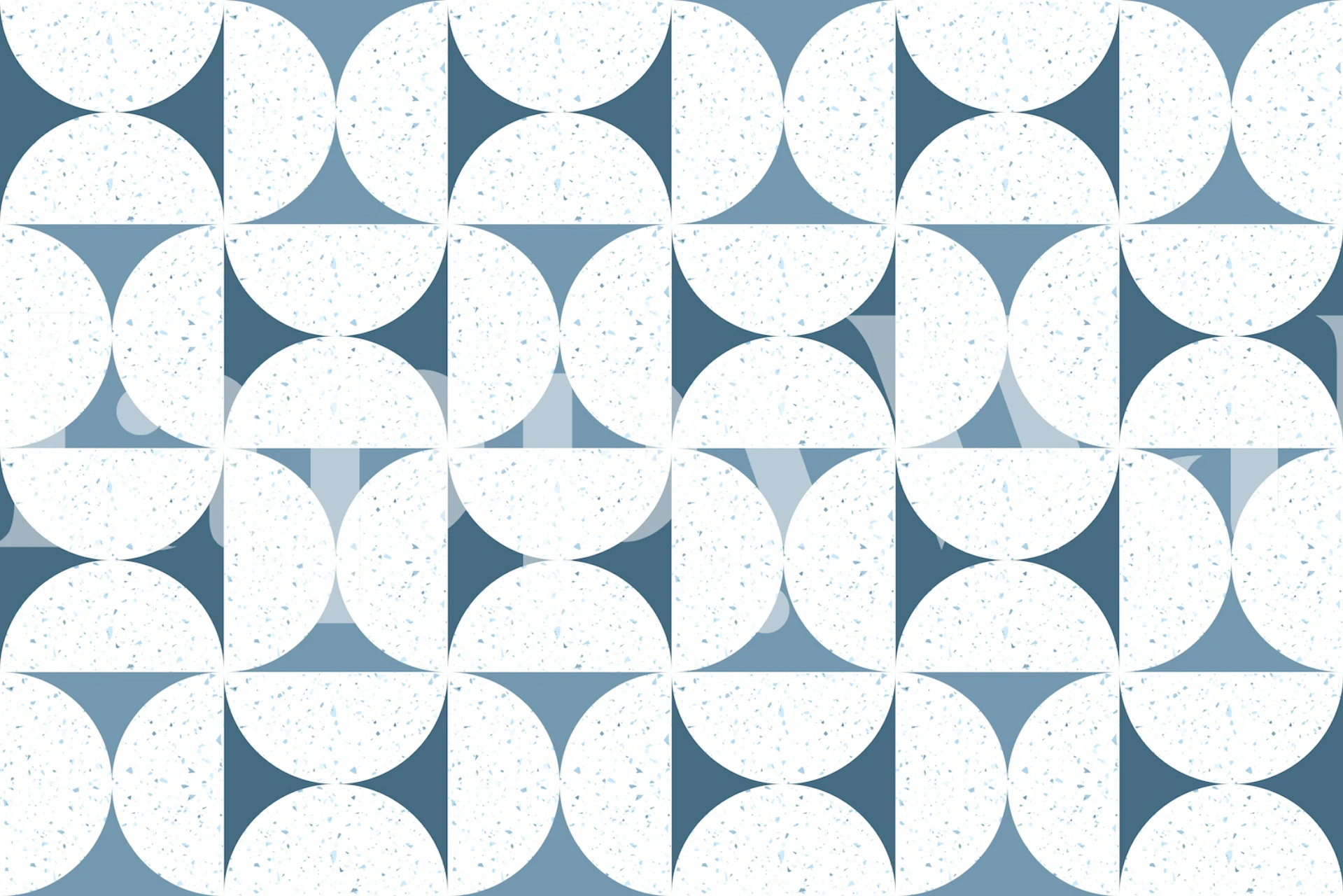 Terrazzo Grunge Bauhaus tapetti huoneessa