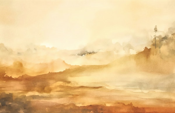 Prairie Morning Abstract Landscape