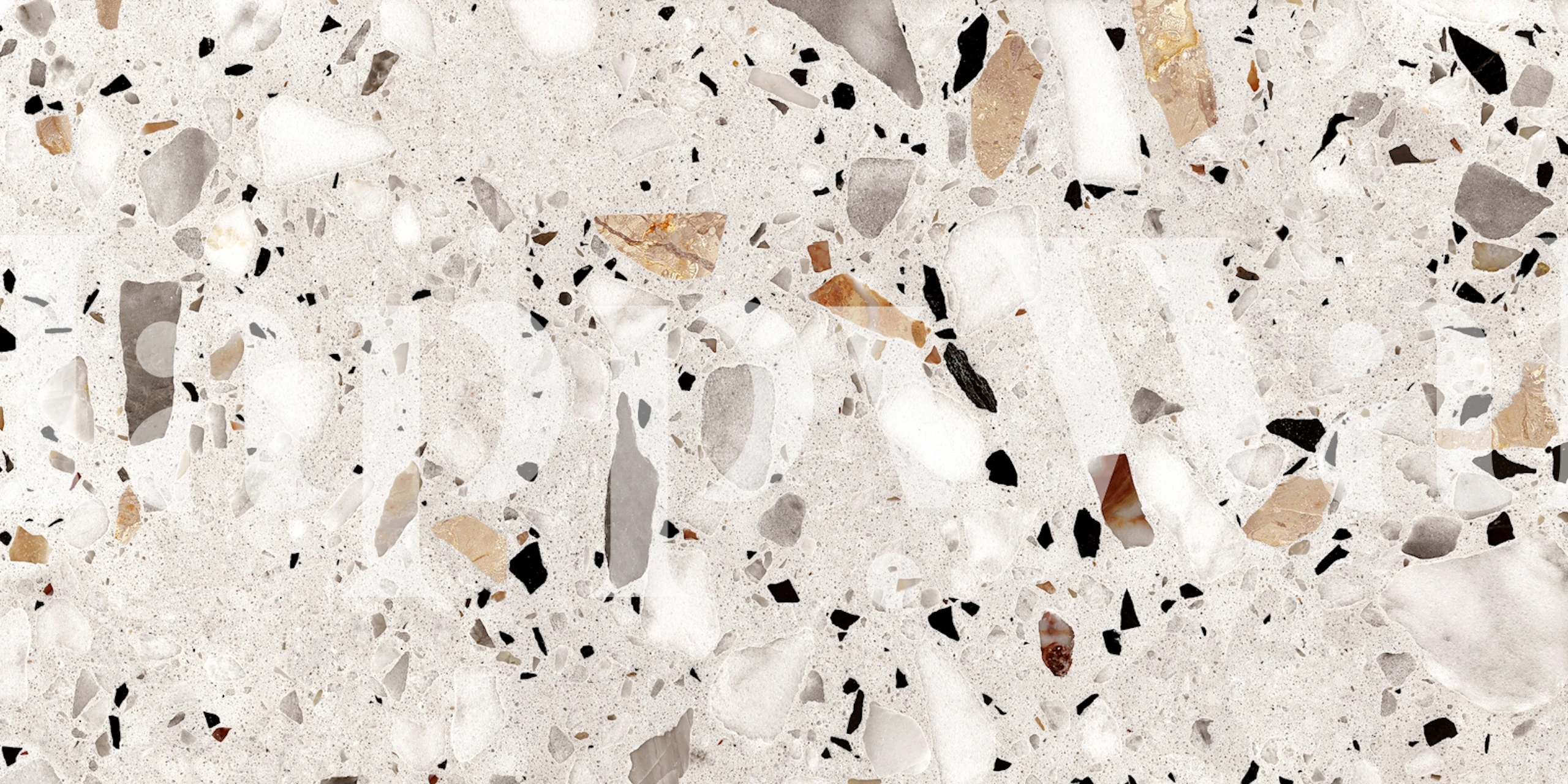 Gray natural terrazzo wallpaper in a room