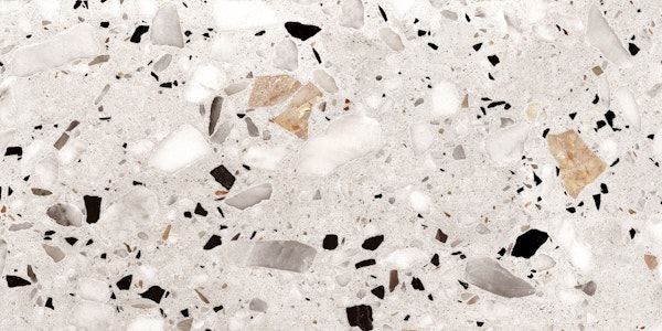 GRAY SILVER NATURAL TERRAZZO WALLPAPER