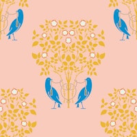 Art Nouveau Birds and Roses 6 tapete