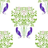 Art Nouveau Birds and Roses 8 tapete