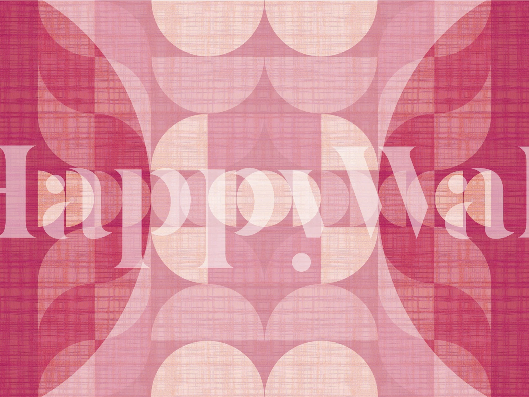 Monochromatic 70s Abstract Geometry papel tapiz en la habitación