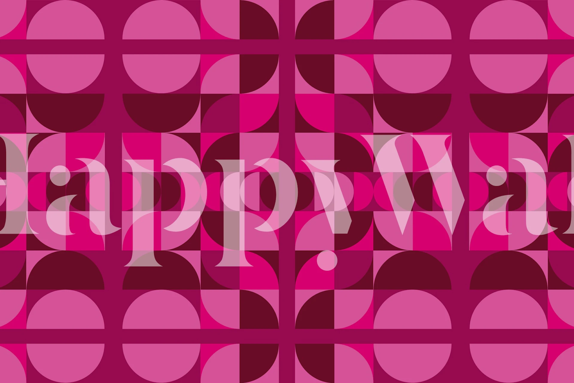 Geometric patterns in shades of pink and burgundy wallpaper