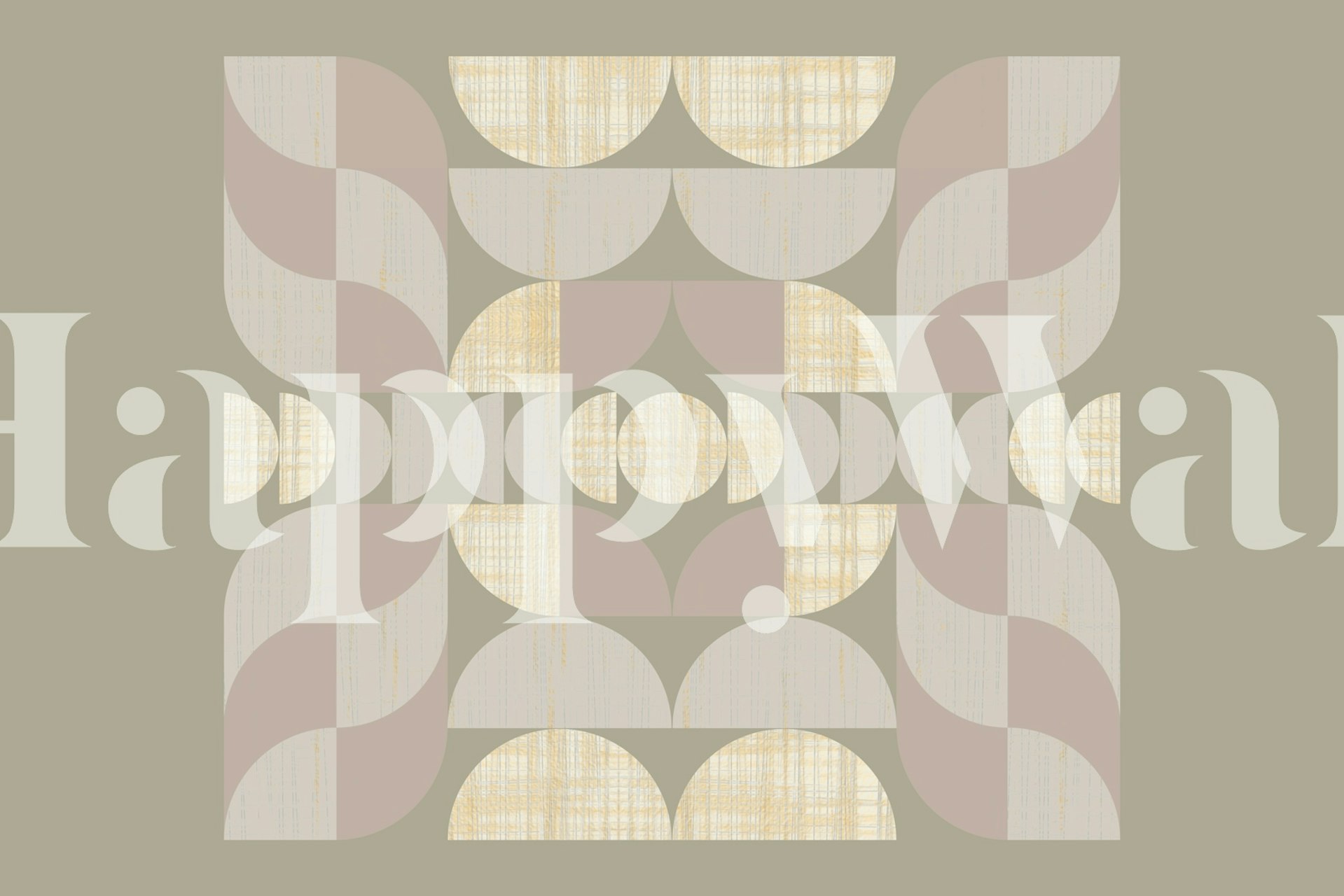 Tapeta Mid Century Bauhaus Neutrals Geo u sobi