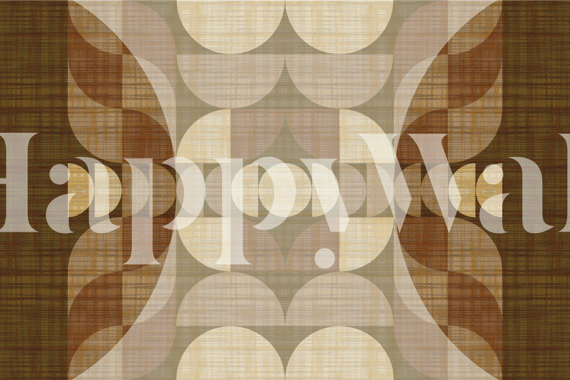 Geometric patterns in neutral brown tones wallpaper