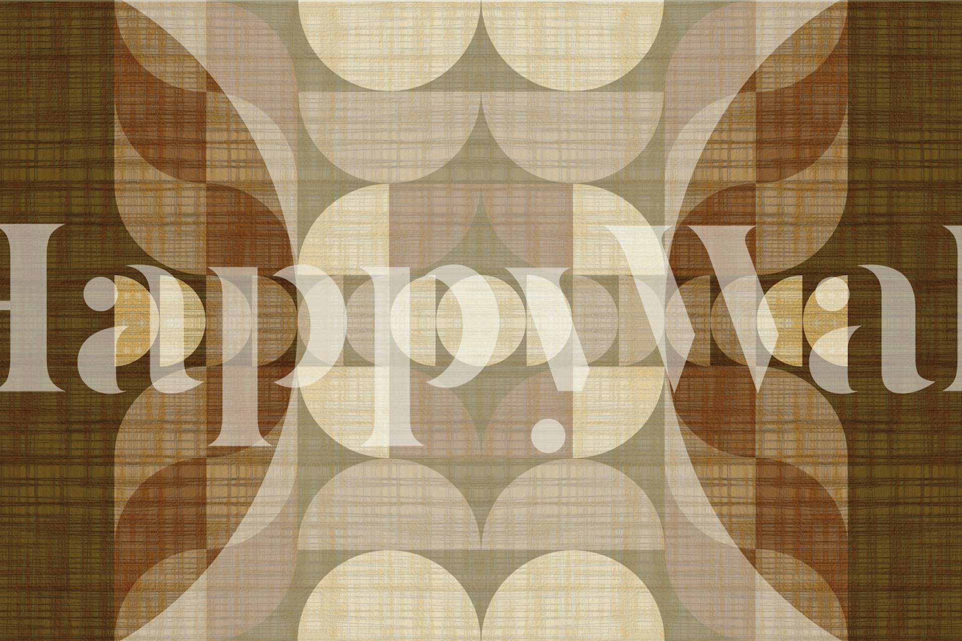 Papier peint Natural Neutral Seventies dans une pièce