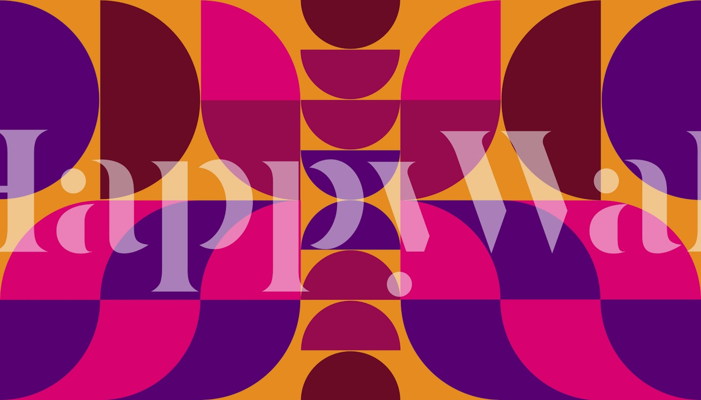 Tapeta Vivid 70s Geo v nastavení pokoje