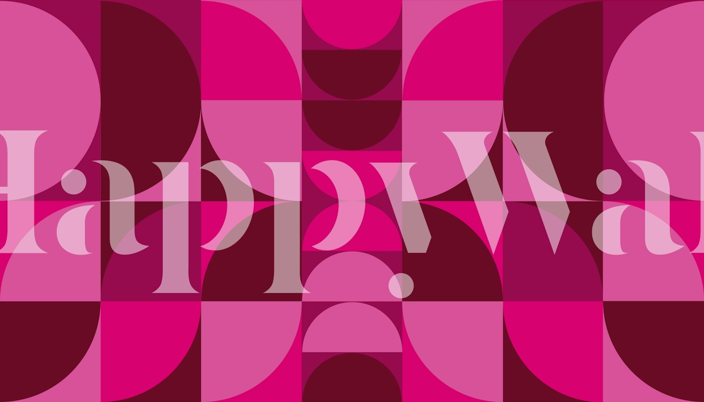 Vivid Pink 70s wallpaper in a room