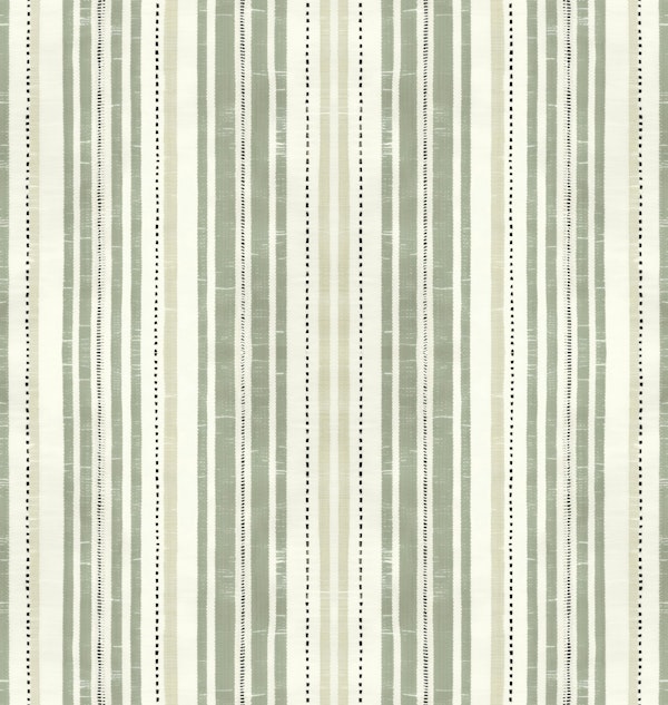 Rustic Linen Stripes Sage Green Beige