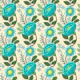 Alice Flowers Turquoise