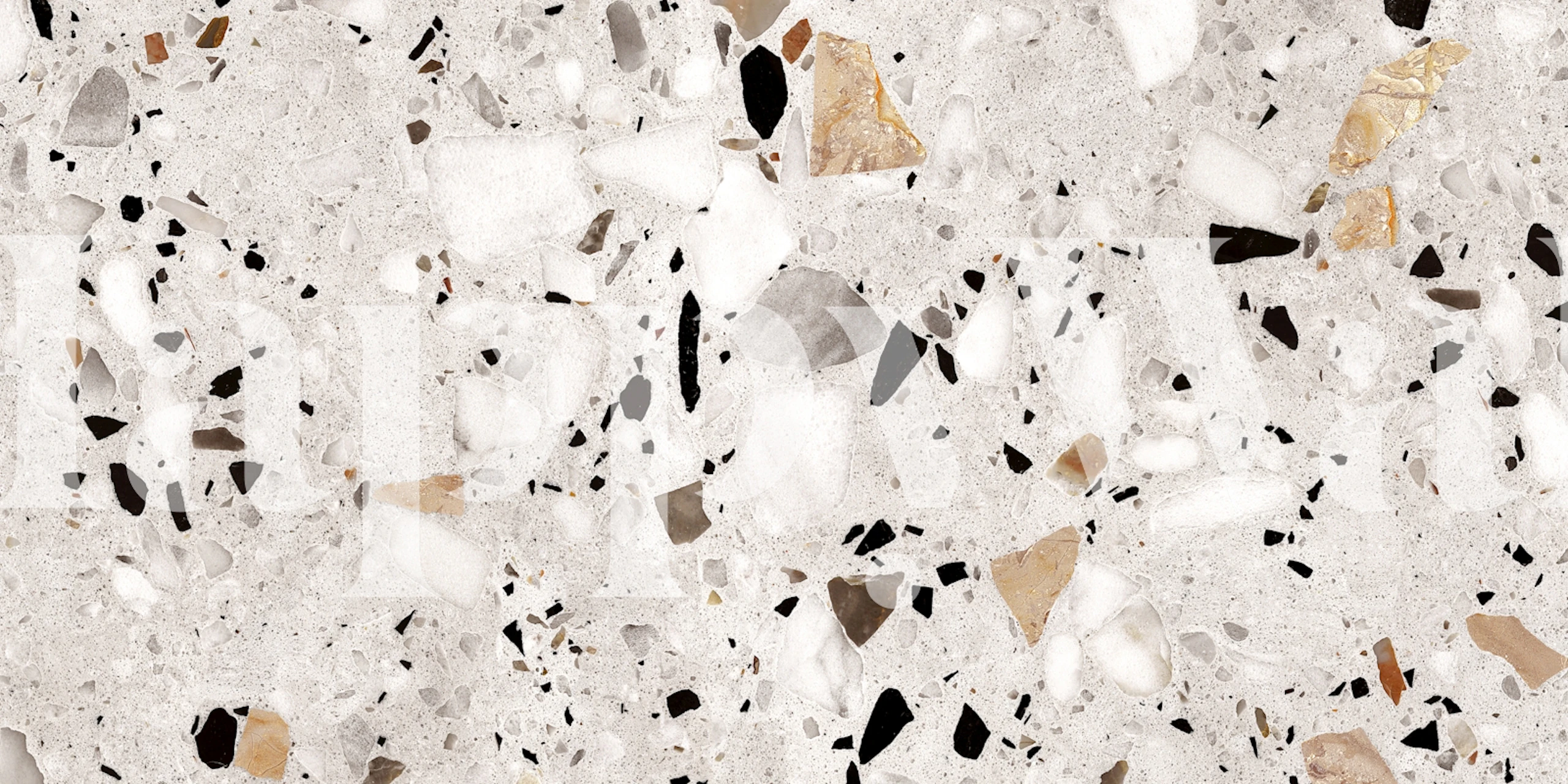 Natural Terrazzo Stone Italian Tile Wallpaper in a room