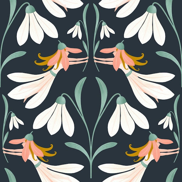 Fairies and Flowers small midnight