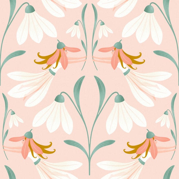 Fairies and Flowers small pink