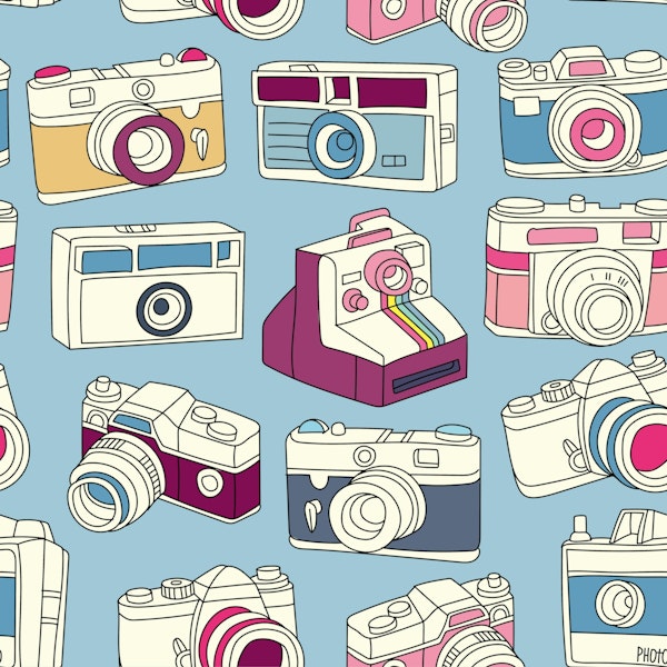 Vintage Cameras on Babyblue