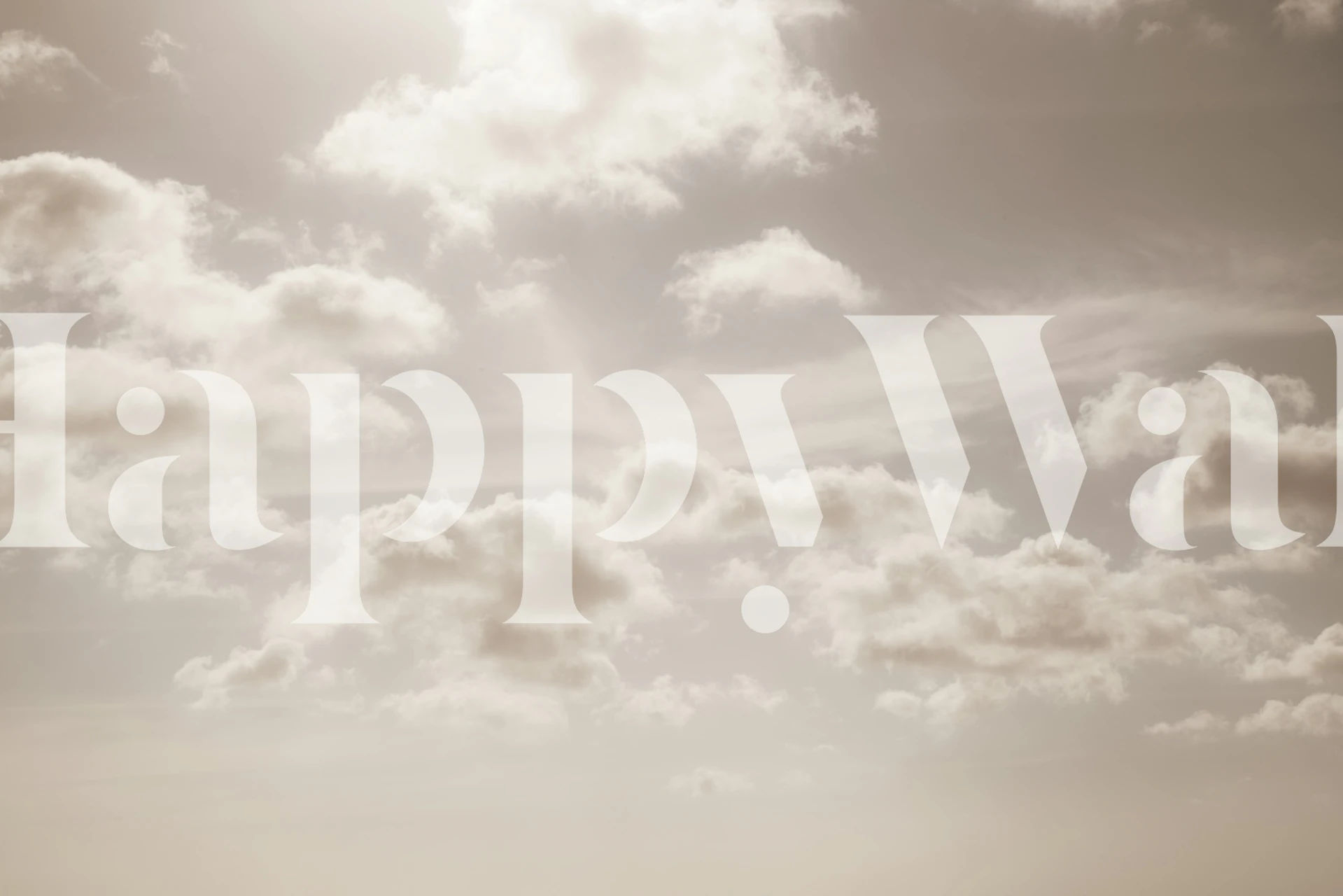 Dreamy Clouds tapetti huoneessa