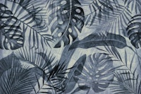 Blue Jungle Tropical Monstera Palm Leaves carta da parati