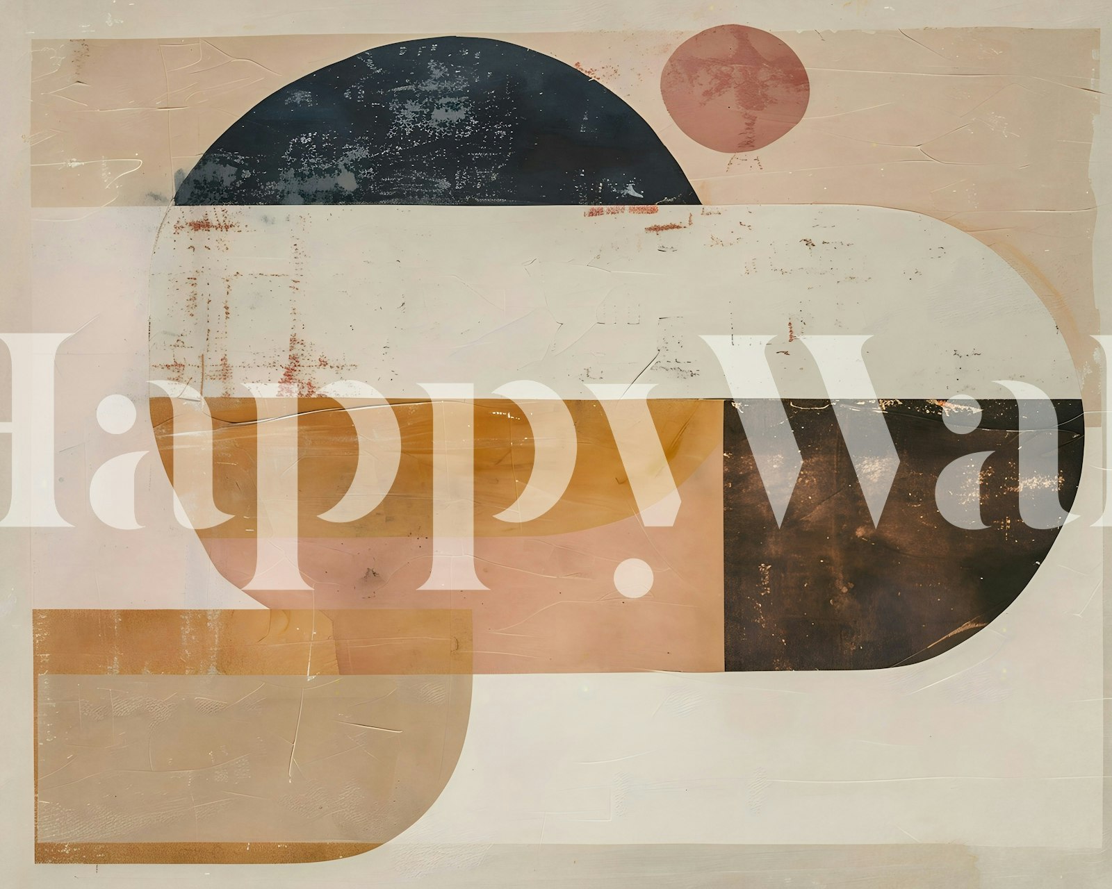 Abstract Minimal 3 wallpaper in a room