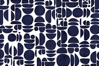 Bauhaus Blue Canvas Texture Cutout Geo wallpaper