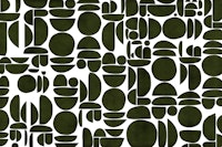 Bauhaus Green Canvas Texture Cutout Geo wallpaper