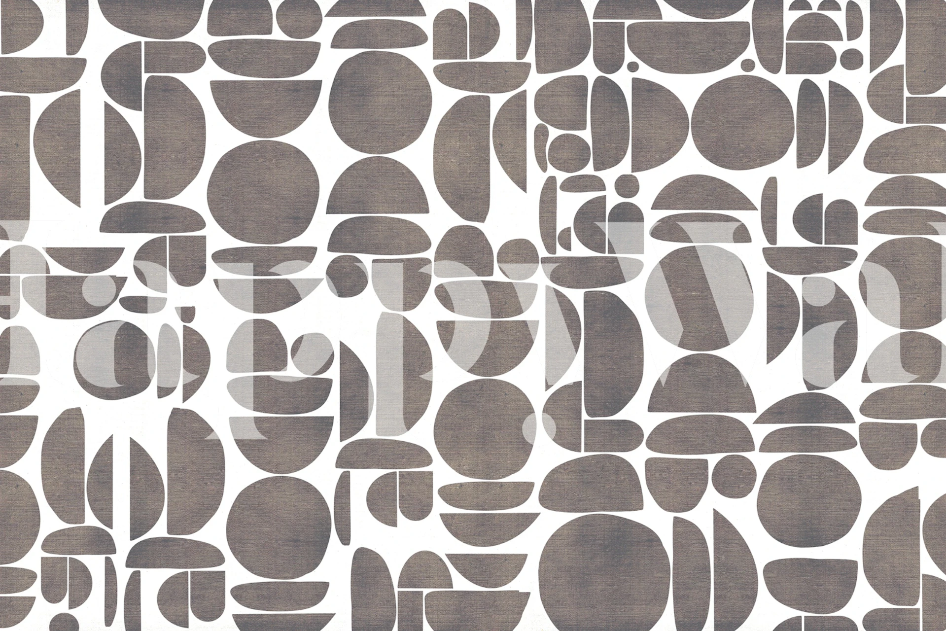 Geometric shapes in neutral colors on white background wallpaper