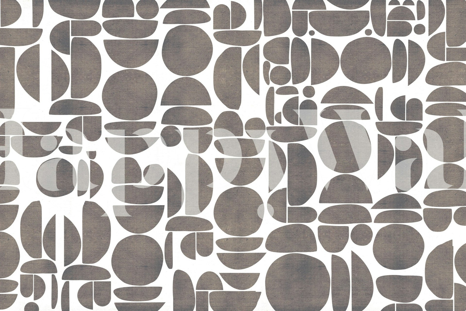 Papel tapiz de textura de tela Rustic Bauhaus en una habitación