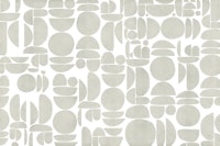 Bauhaus Sage Fabric Texture Cutout Geo wallpaper