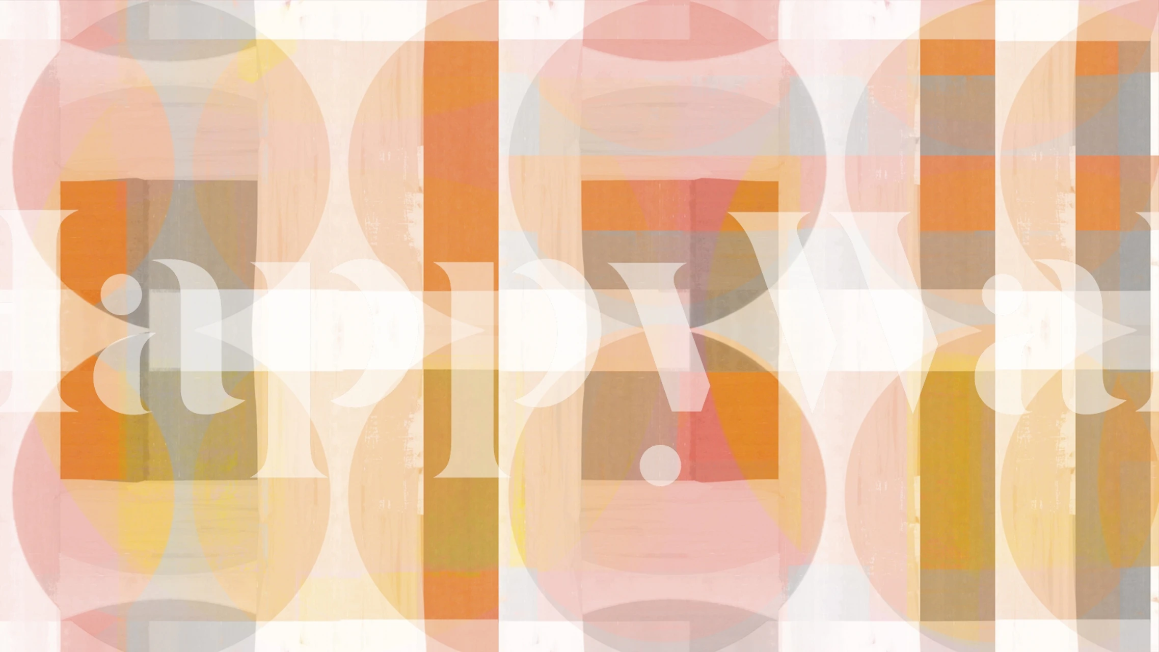 Contemporary Bauhaus Abstract Tapete in einem Raum