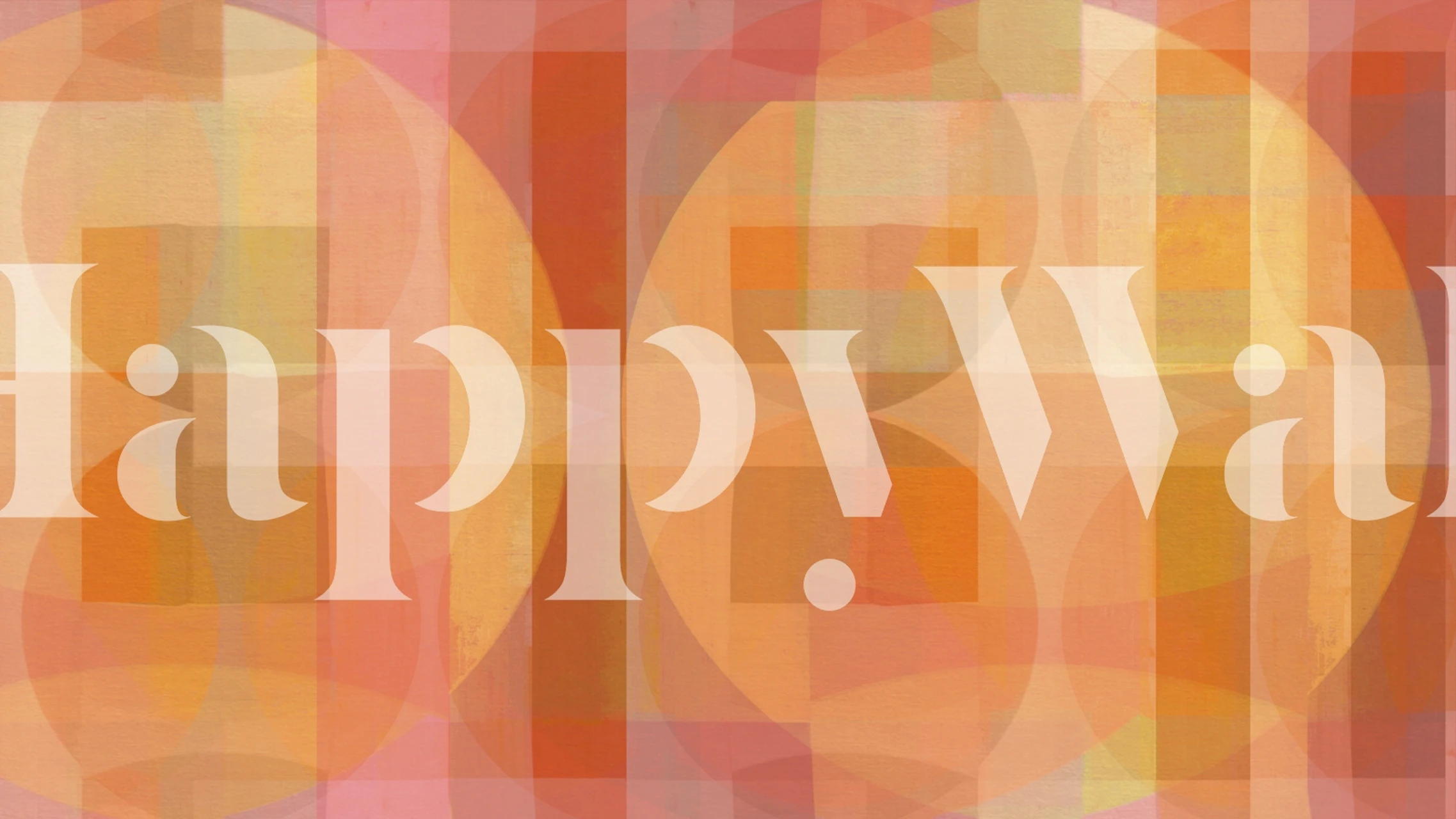 Bauhaus-inspired wall mural featuring contemporary circles and geometric patterns in warm tones