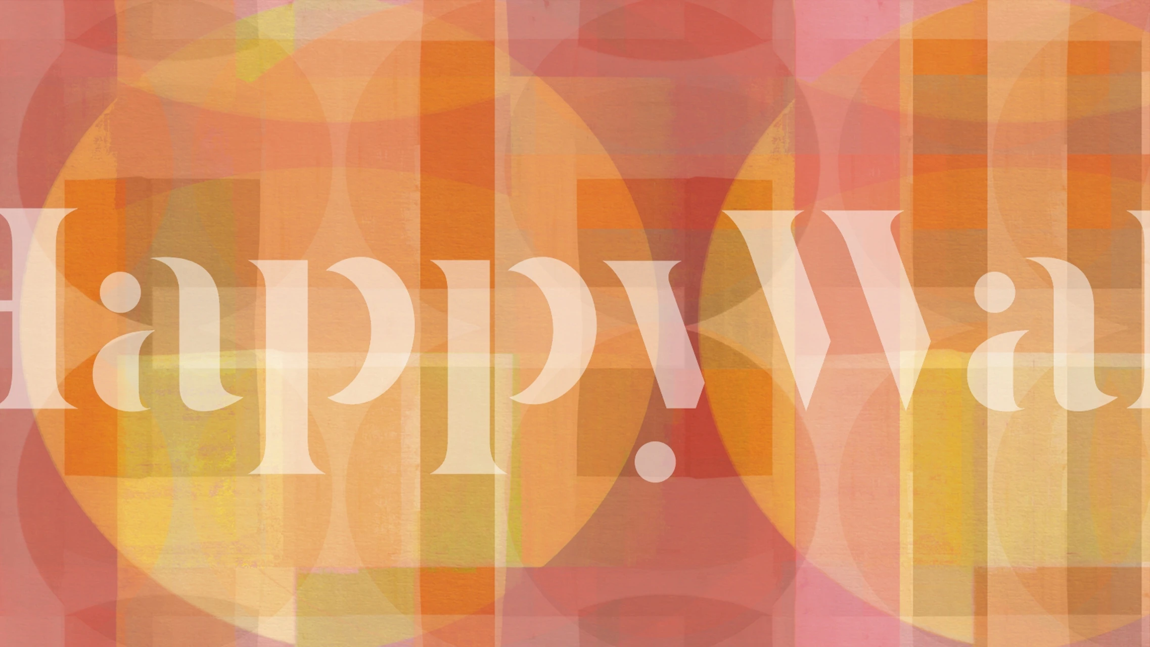 Soft Bauhaus Mosaic wallpaper in a room