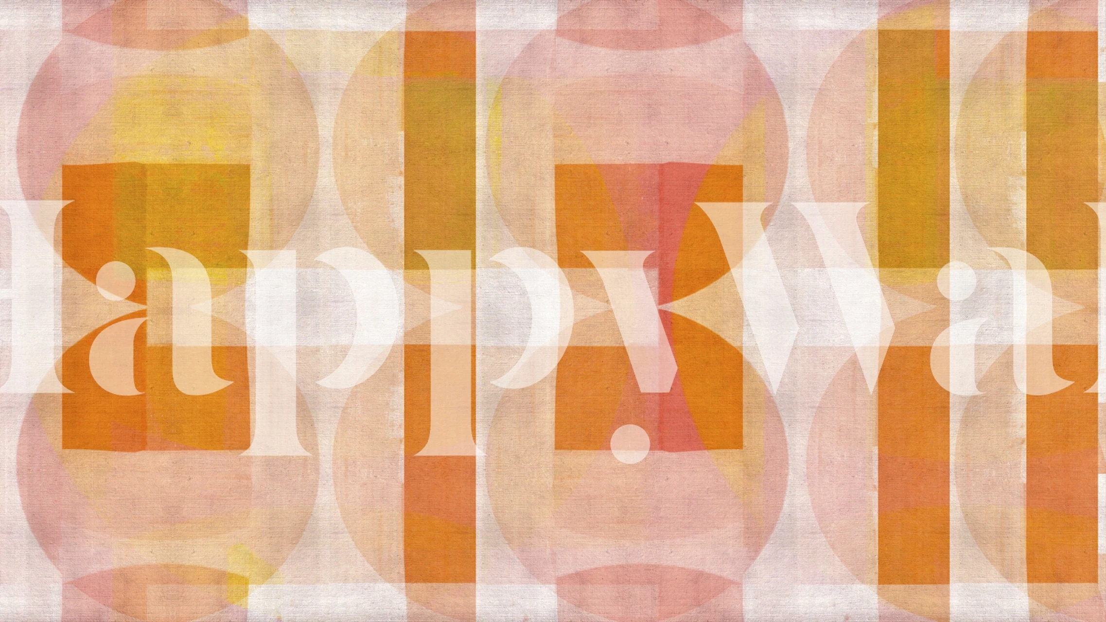 Colorful geometric shapes in orange and yellow wallpaper