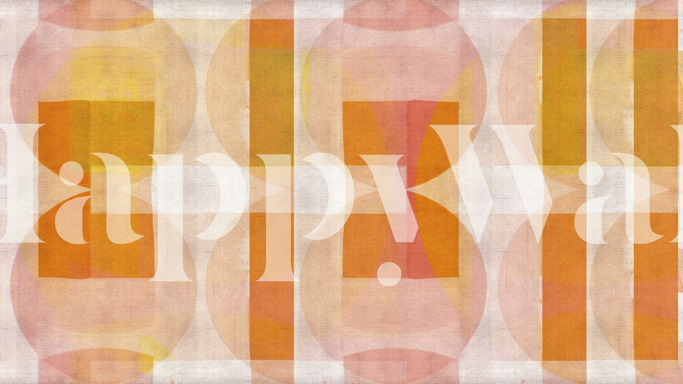 Colorful geometric shapes in orange and yellow wallpaper