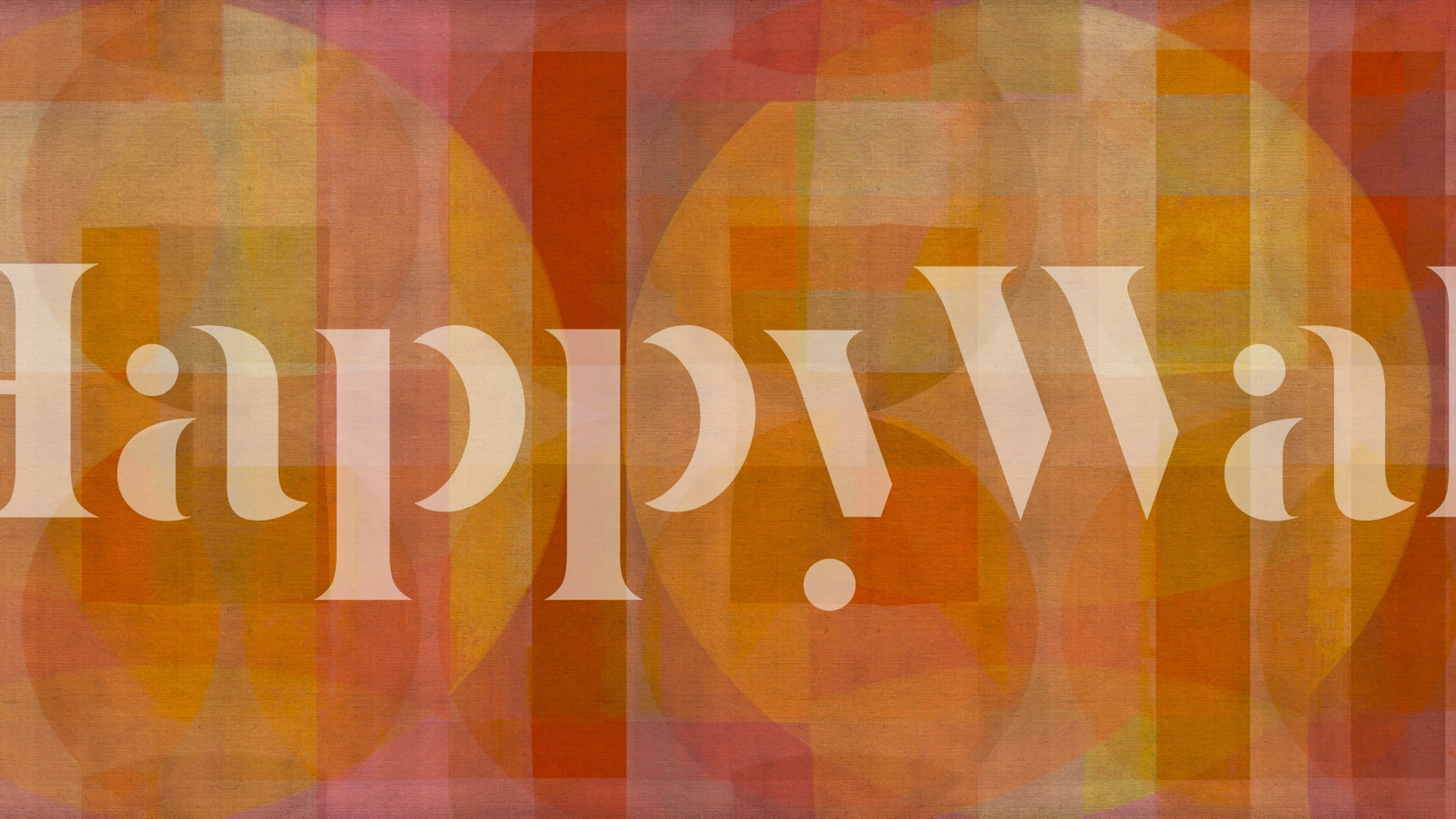 Bauhaus Abstraction wall mural with geometric shapes and warm colors