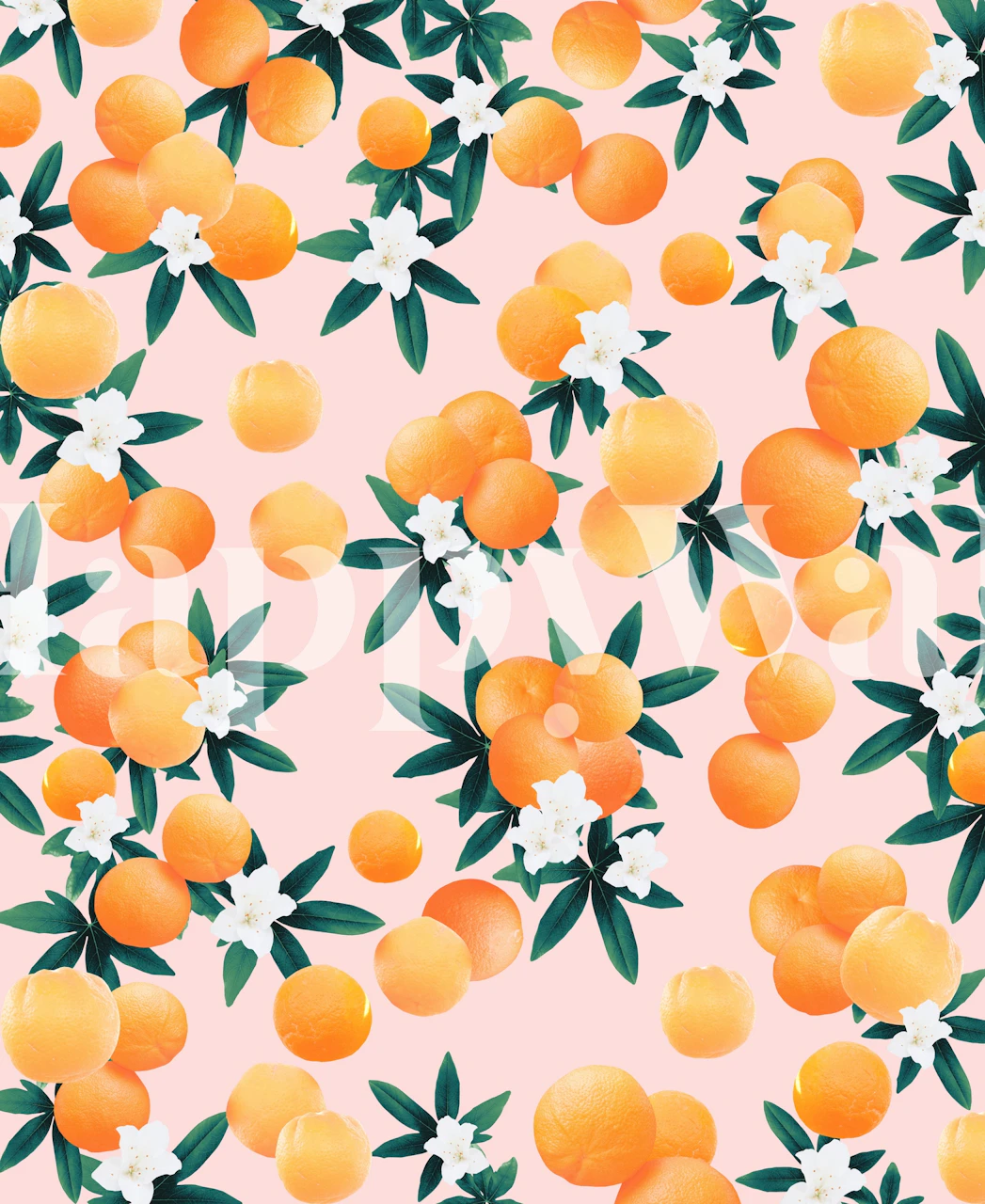 Orange Twist Flower Vibes 7 og hvide blomster mønster