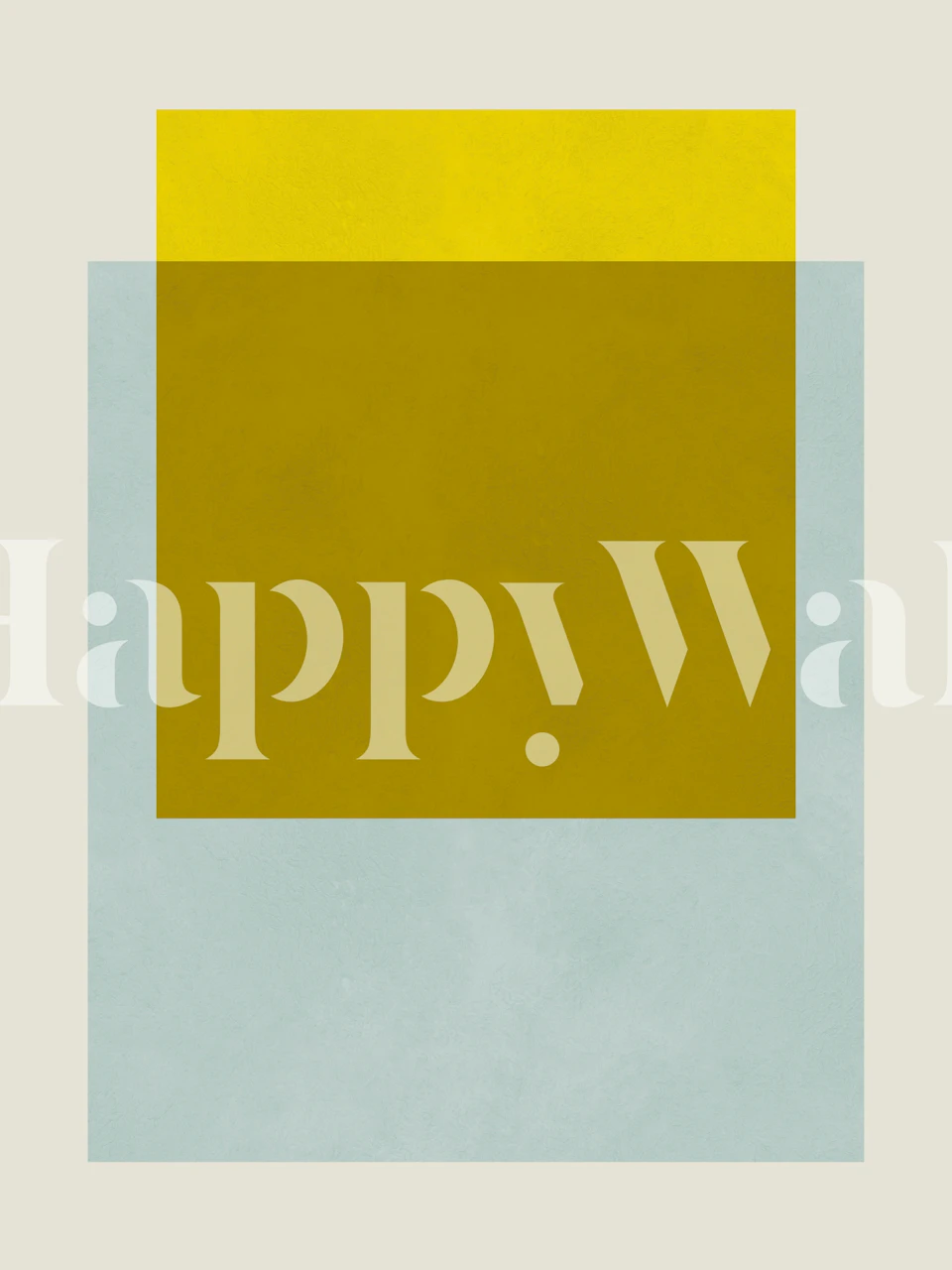 Geometric shapes in yellow and light blue wallpaper