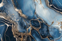 Magnific Marble Blue Gold Luxury carta da parati