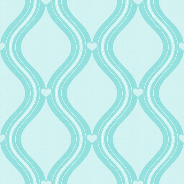 Ogees and Hearts Robin's Egg Blue