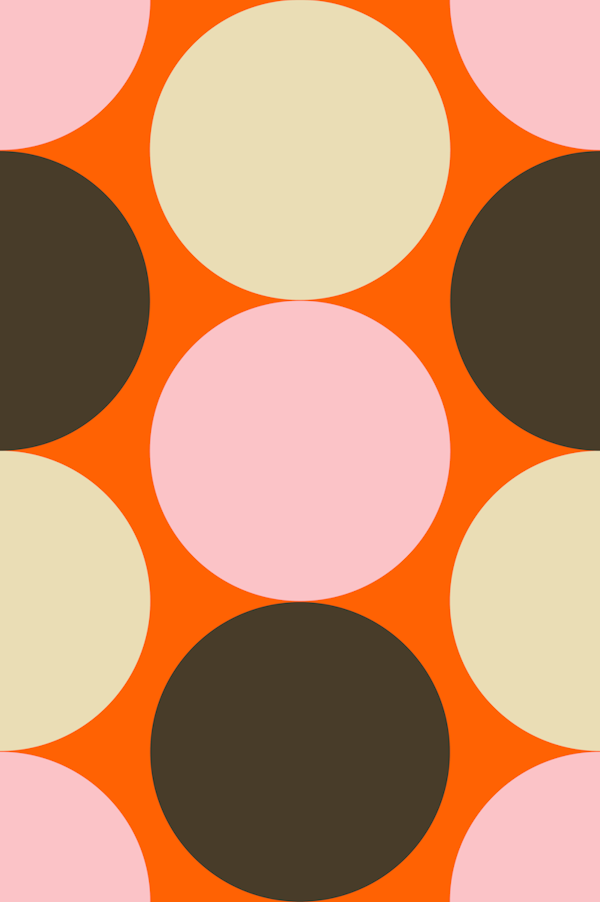 Mid Century Circle Dance Orange
