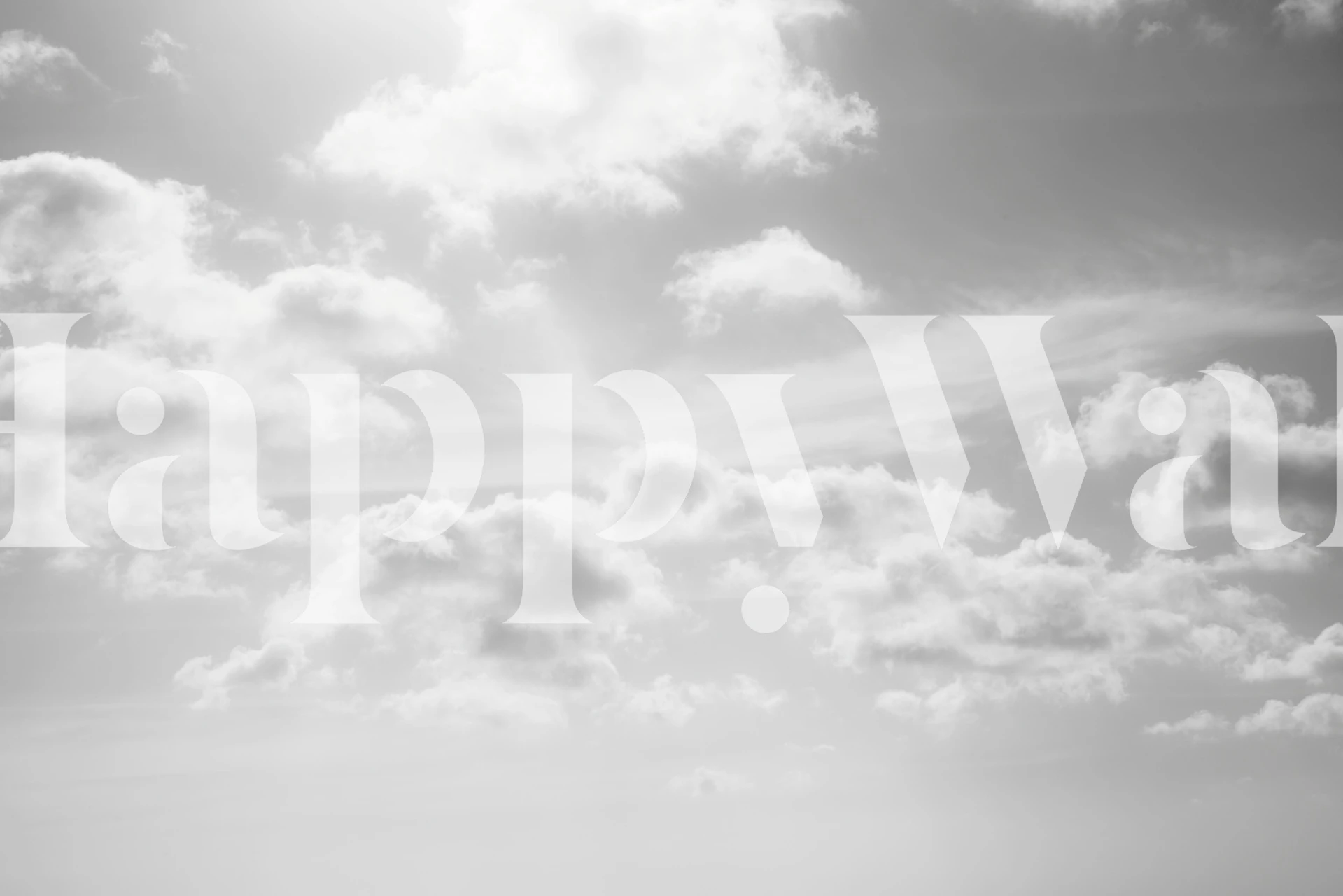 Dreamy clouds wallpaper in a room