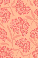 RHODODENDRONS Retro Floral Orange Peach Small wallpaper