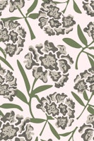 RHODODENDRONS Retro Floral Gray Green Small ταπετσαρία