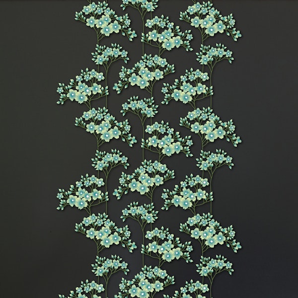 Blue Blossoms on Blackboard